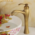 Modern antique brass waterfall basin faucet bathroom sink mixer