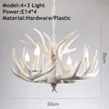 Industrial golden brown antler pendant chandelier dining room light