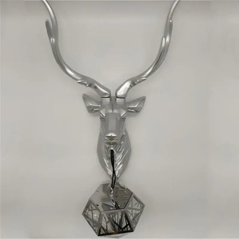Modern golden deer head led wall light bedroom sconce