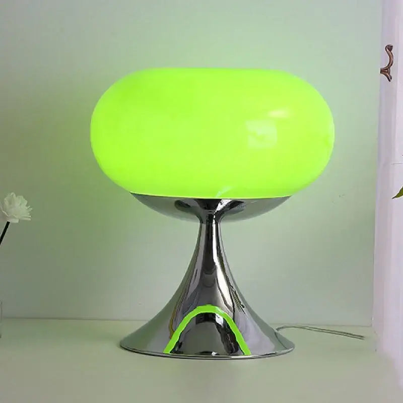 Glossy apple green table lamp bedroom three color lighting