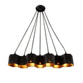 Art deco black & gold geometric ceiling light dining room