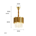 Art deco crystal led chandelier gold & silver dining room lighting