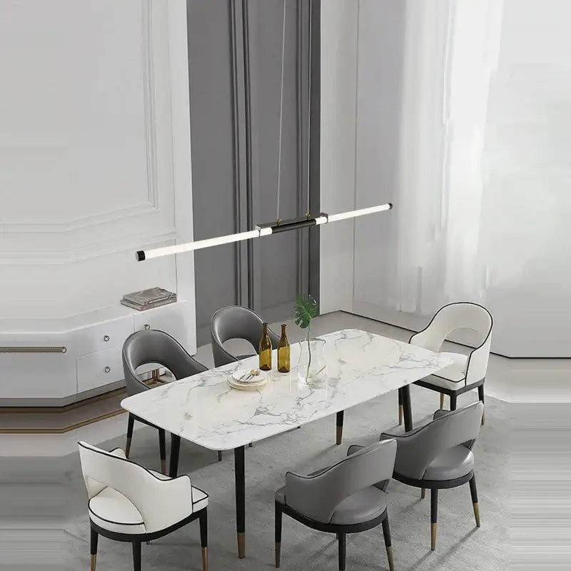 Modern minimalist art deco led gold chandelier kitchen pendant light