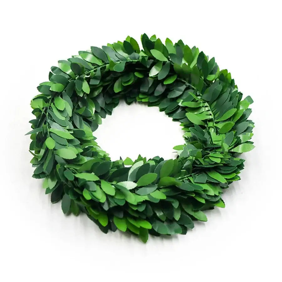Realistic green ivy leaf wreath set – living room wall decor