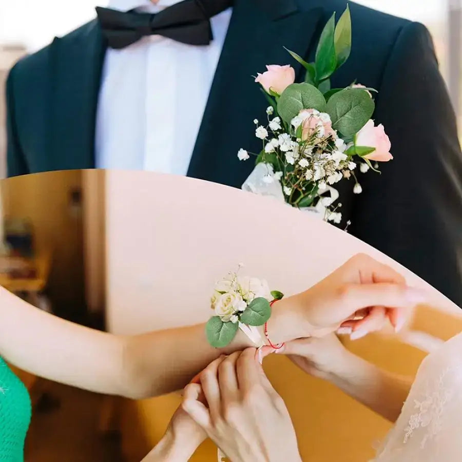 Decorbites artificial roses and eucalyptus home wedding decor living room