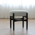 Mid century gray ash wood makeup bench bedroom dressing chair