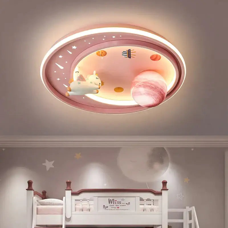Space astronaut astros planet ceiling light for bedroom