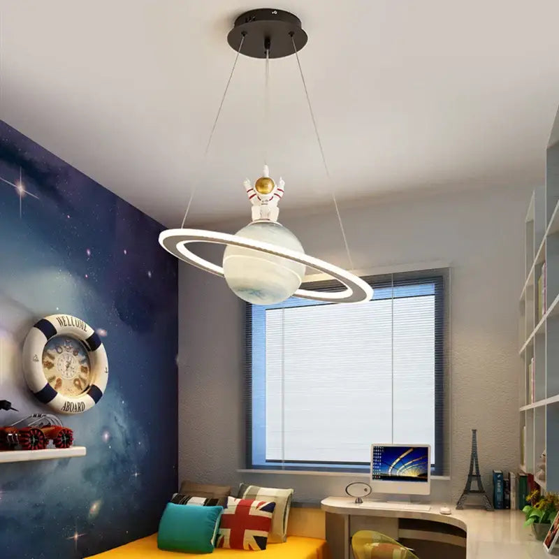 Modern white decorbites astronaut ball led pendant light bedroom