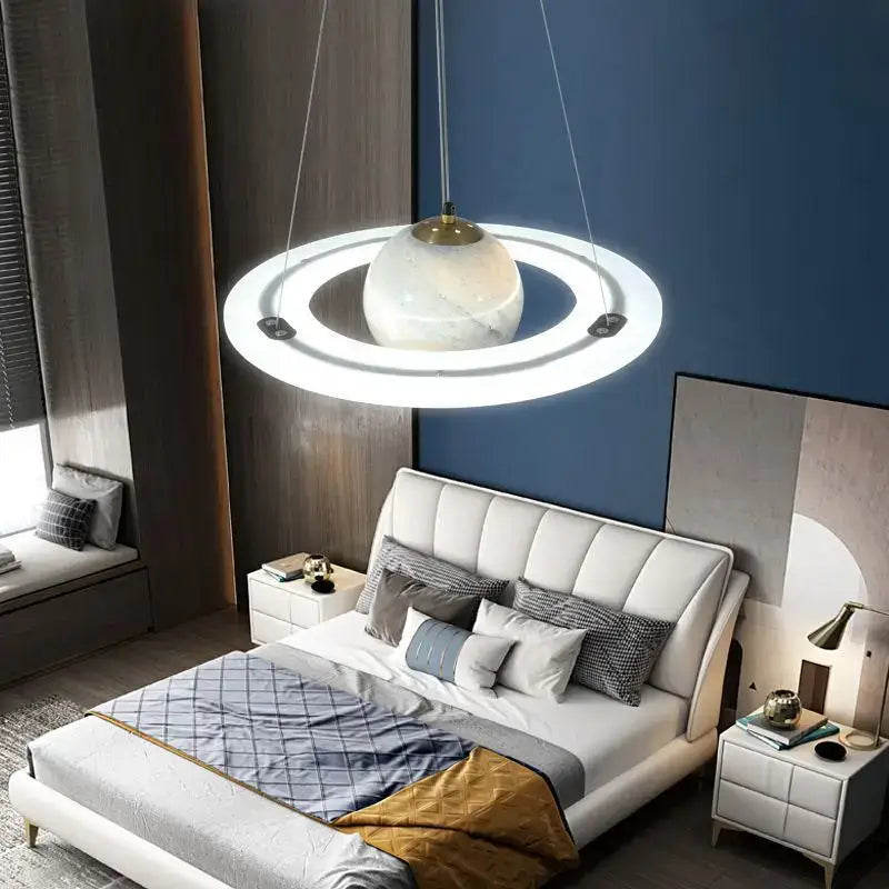 Modern white decorbites astronaut ball led pendant light bedroom
