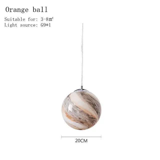 Modern white decorbites astronaut ball led pendant light bedroom