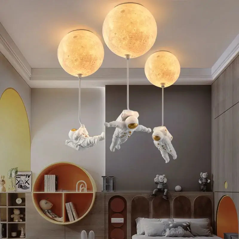 Astronaut bubble chandelier moonlight pendant light for bedroom