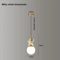 Whimsical white & gold astronaut chandelier bedroom pendant light