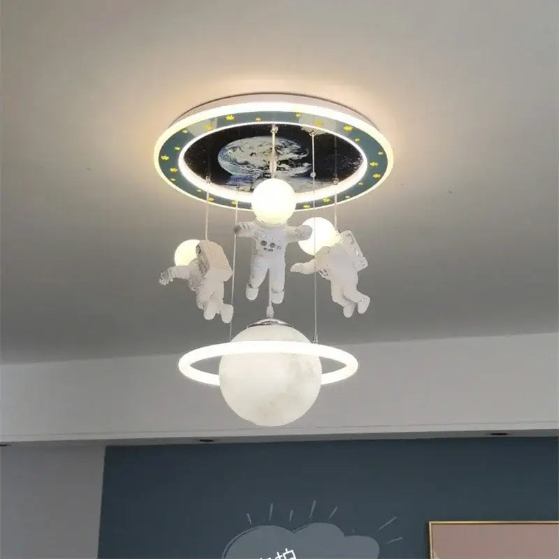 Astronaut led ceiling light white planet lamp for children room