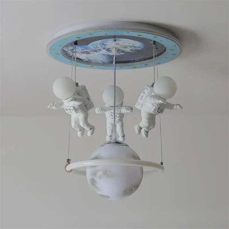 Astronaut led ceiling light white planet lamp for children room