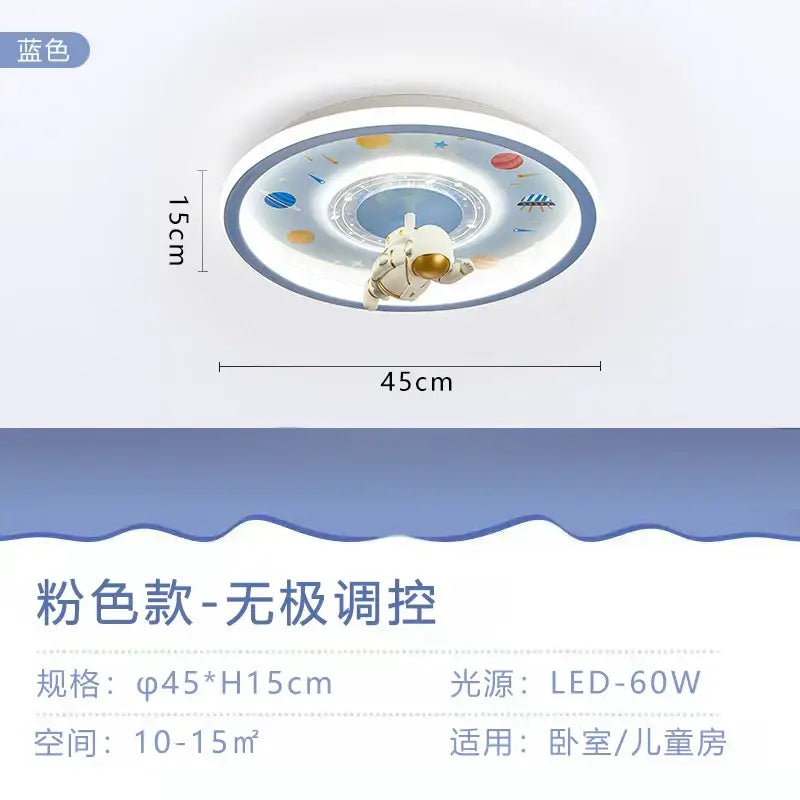 Pink unicorn led ceiling light for kids bedroom celestial design