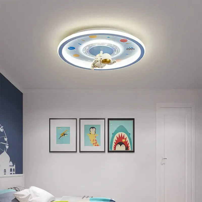 Pink unicorn led ceiling light for kids bedroom celestial design
