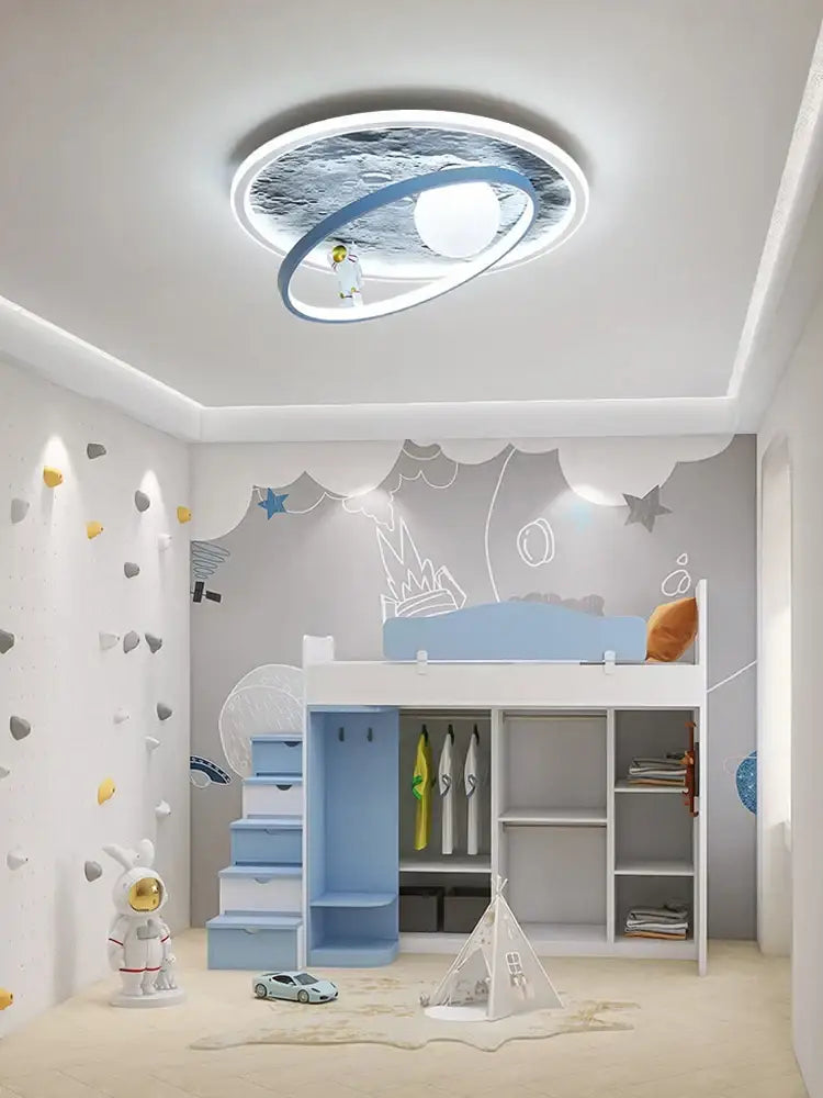 Decorbites astronaut led chandelier blue & gold children's bedroom light