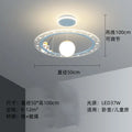 Whimsical blue & gold astronaut led chandelier nursery pendant light