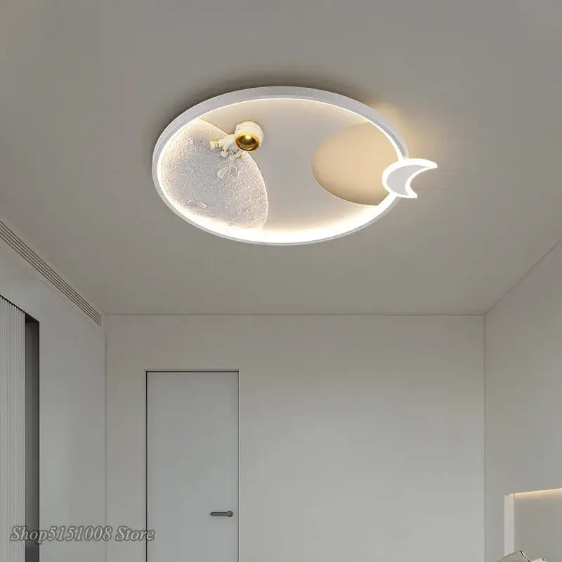Modern decorbites astronaut moon acrylic ceiling lamp bedroom light
