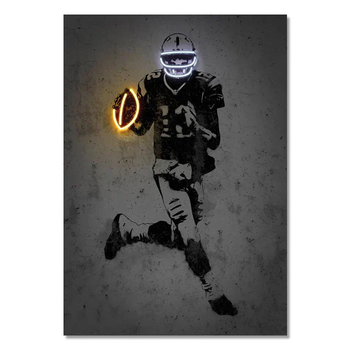 Modern basketball pop art style wall art bedroom neon print