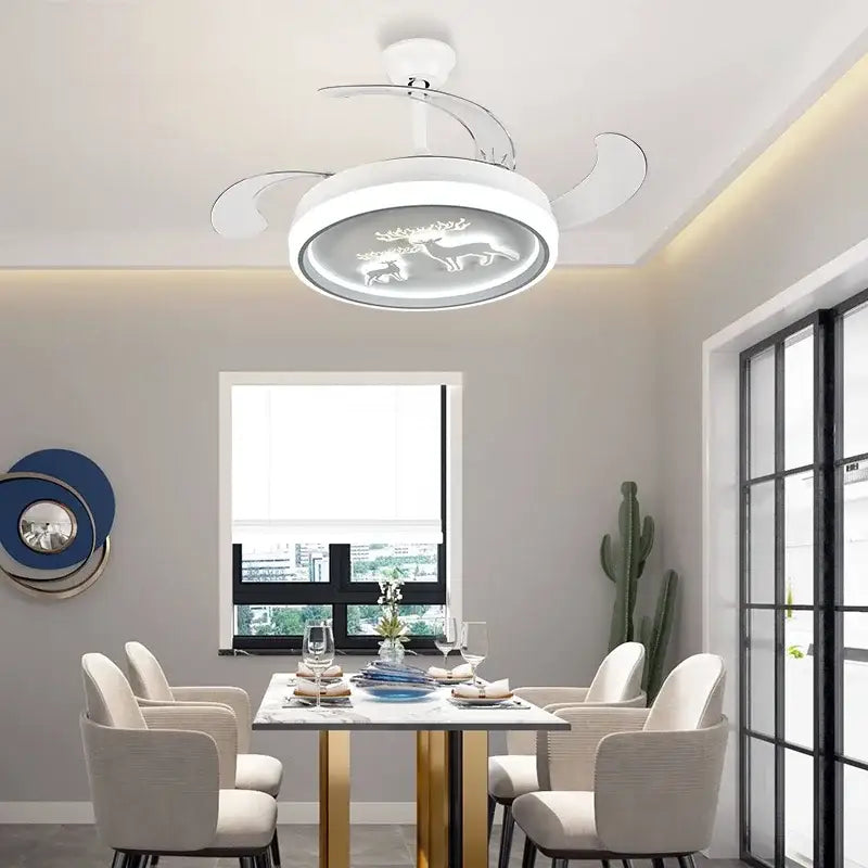 DecorBites™ Bird Nest Ceiling Fan with LED Light Remote Control