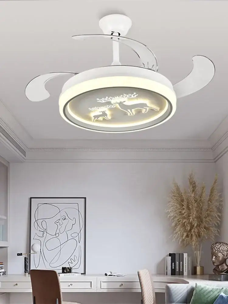 DecorBites™ Bird Nest Ceiling Fan with LED Light Remote Control