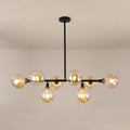 Modern black dimpled glass ball pendant light for dining rooms