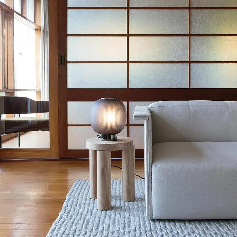 Decorbites black glass ball table light for bedroom living room