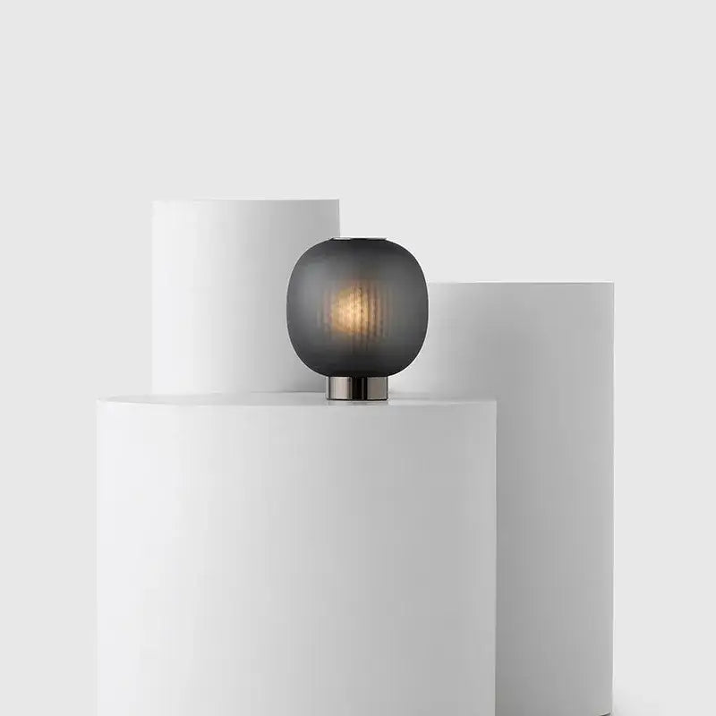 Nordic black glass ball table light for bedroom