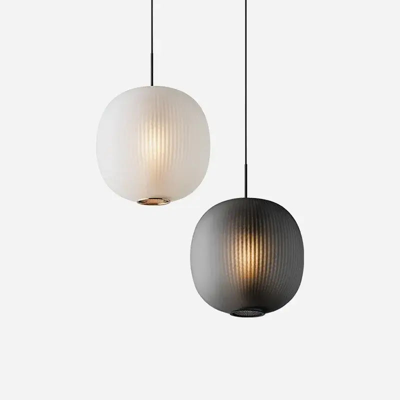 Nordic black glass ball table light for bedroom