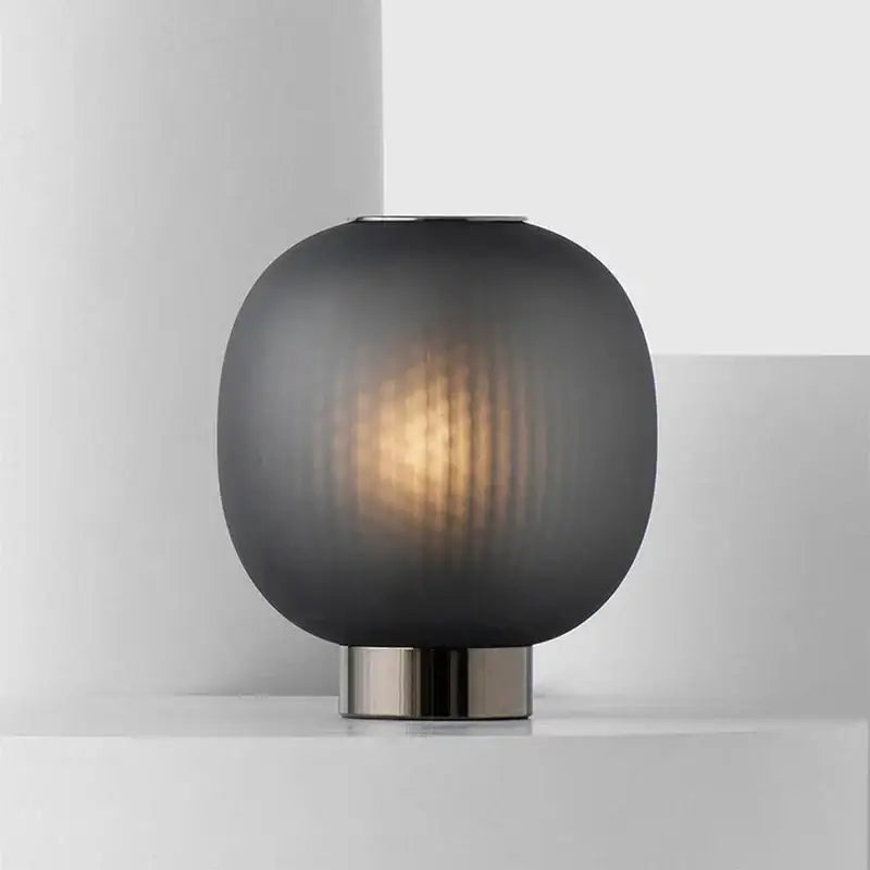Decorbites black glass ball table light for bedroom living room