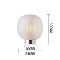 Decorbites black glass ball table light for bedroom living room