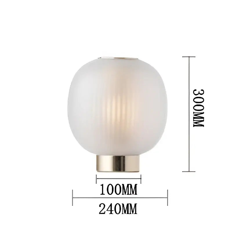Decorbites black glass ball table light for bedroom living room