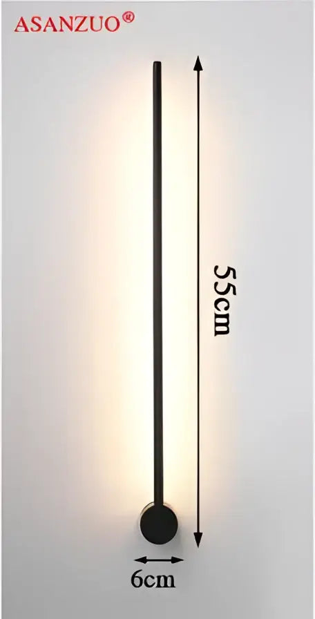 Modern black & gold aluminum wall sconce for bedroom lighting
