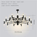 Modern gold art decor chandelier – living room glass candle light