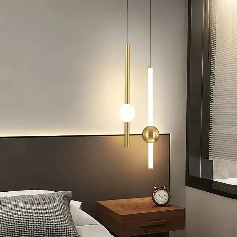 Modern decorbites black gold ceiling pendant for bedroom led light
