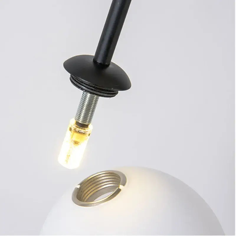 Modern minimalist black & gold chandelier – dining room pendant light