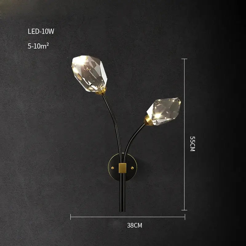 Luxury black & gold crystal chandelier for dining room
