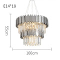 Modern black & gold crystal oval led chandelier dining room light