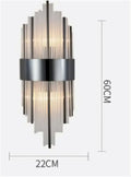 Modern black & gold crystal wall lights for bedroom living room