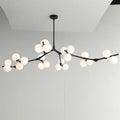 Black gold glass ball branch chandelier for living room
