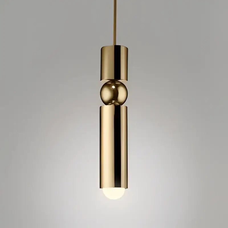 Modern black & gold led tube pendant light dining room chandelier