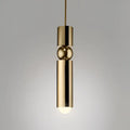 Modern black & gold led tube pendant light dining room chandelier