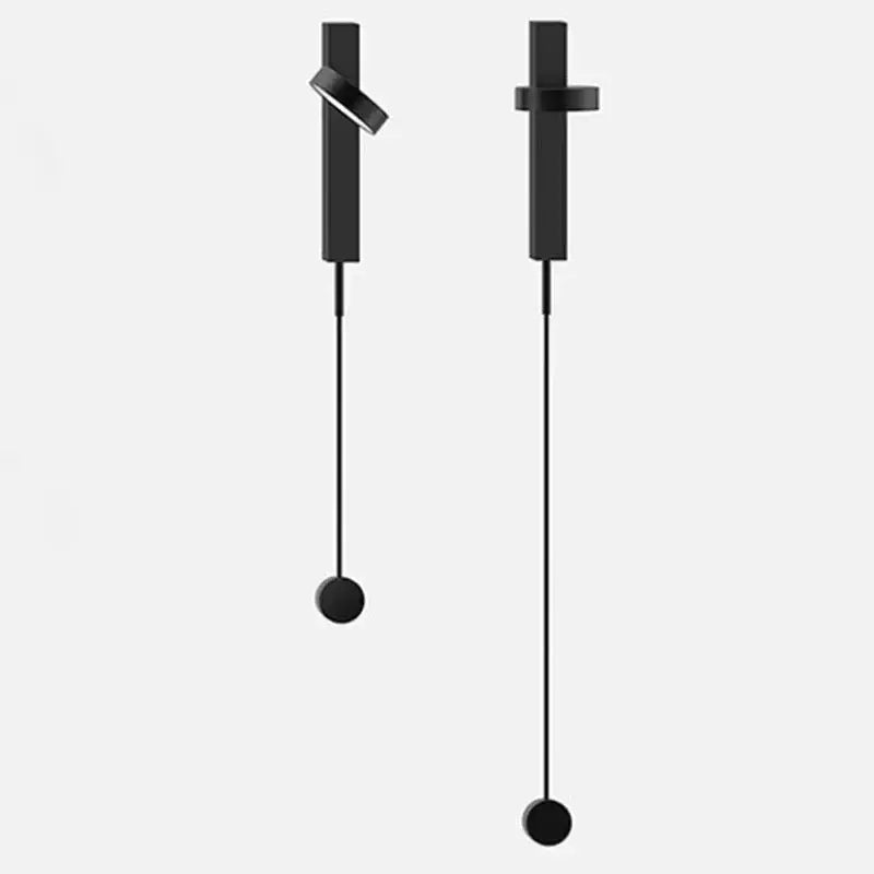 Modern black gold rotating led wall lamp bedroom sconce