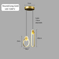 Modern black & gold round pendant light bedroom chandelier
