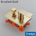 Modern black & gold shower mixing valve bathroom wall mount control