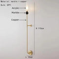 Modern gold and black wall lamp with acrylic lampshade bedroom sconce