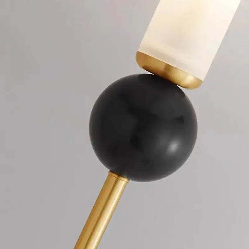 Modern gold and black wall lamp with acrylic lampshade bedroom sconce