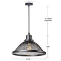 Industrial black mesh cage pendant light kitchen island