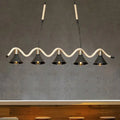 Industrial black & cream hemp rope island pendant kitchen light